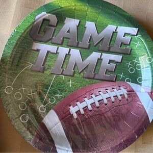 Football Party Supplies Set‎ - Green and White NEW